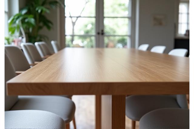 Elegant spisebord i massiv eik